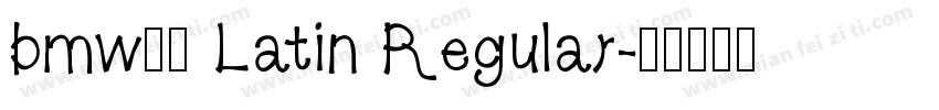 bmw字体 Latin Regular字体转换